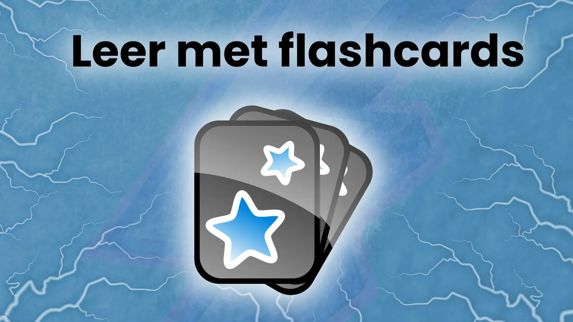 Anki flashcards met tekst "leer met flashcards"